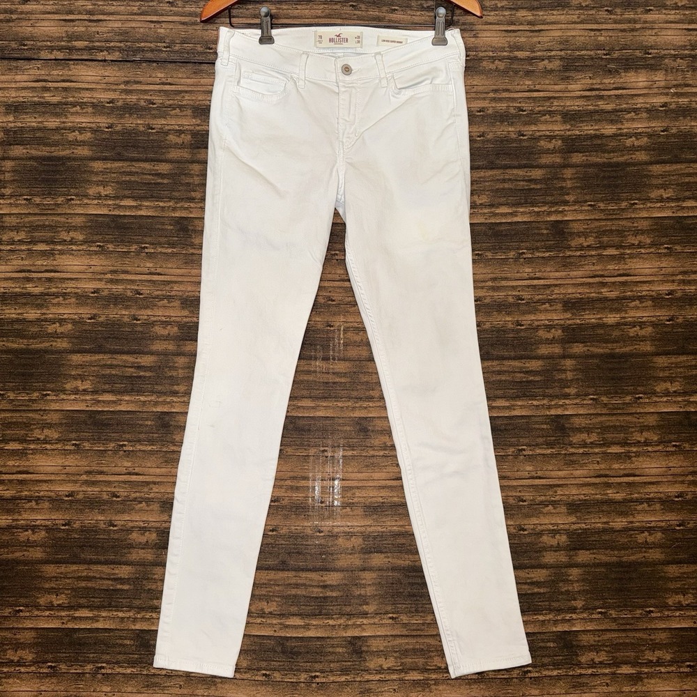 Hollister Low Rise Super Skinny Jeans White Size 7R W28 L30